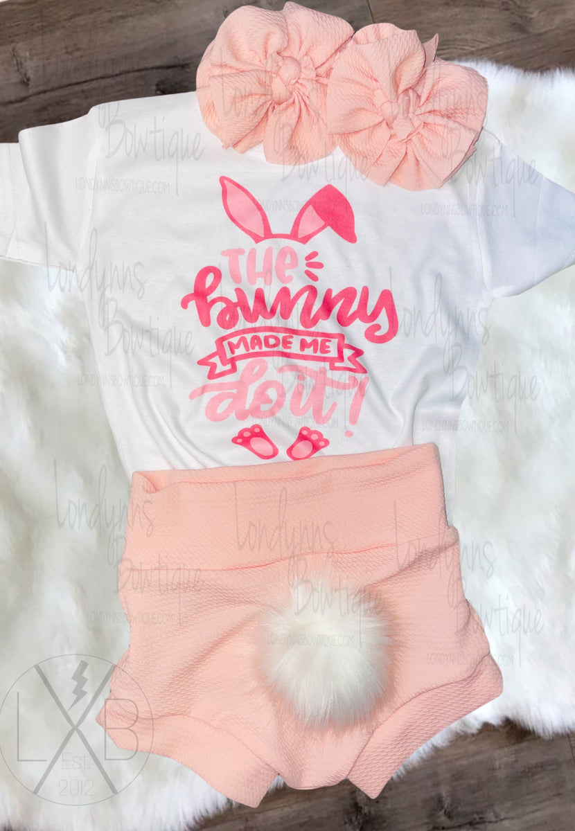 The bunny made me do it Easter Toddler Sublimation shirt Only – Londynns  Bowtique