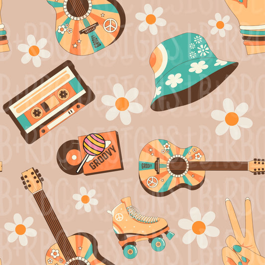 Retro groovy  seamless file