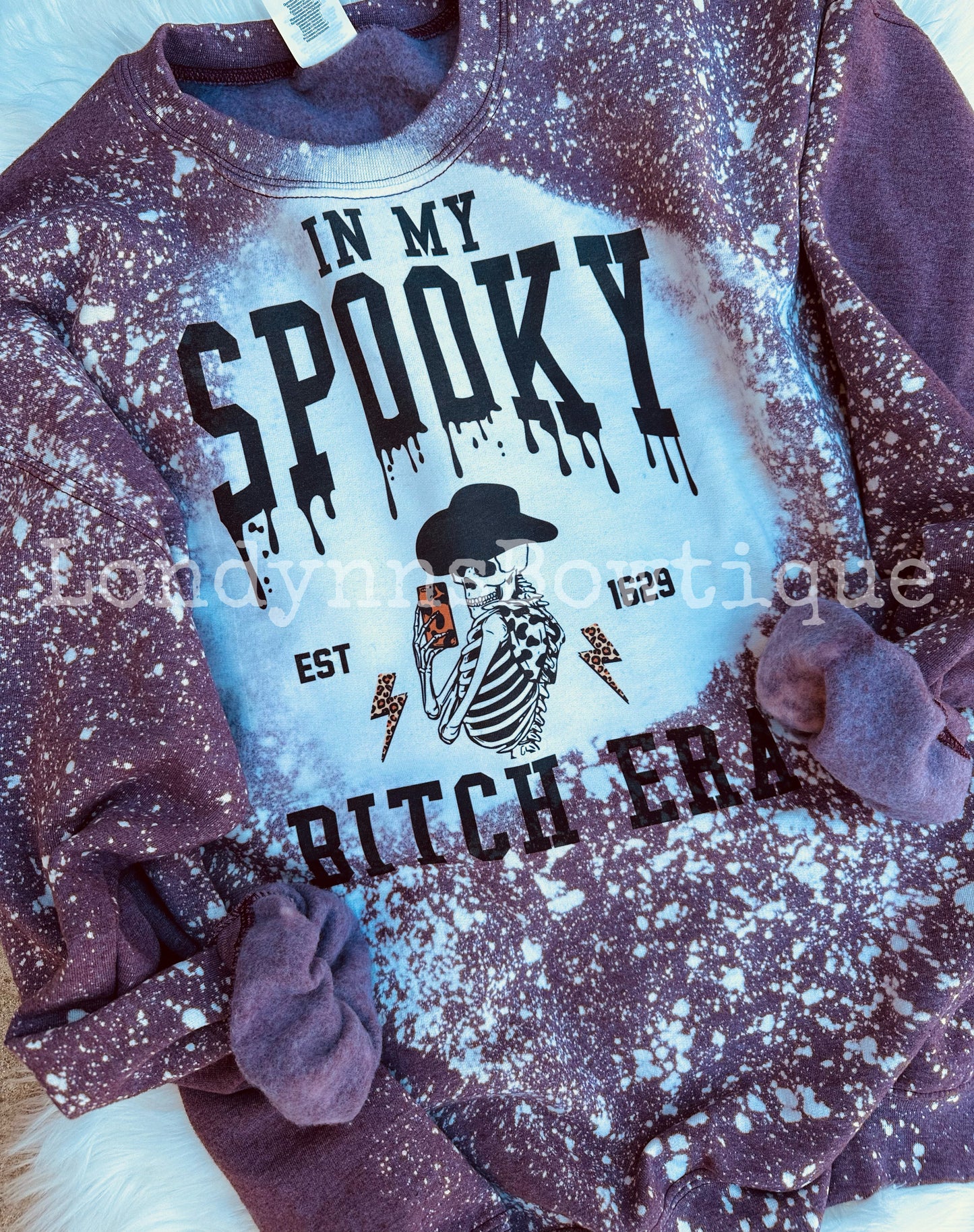 In my spooky bitch era bleached crewneck