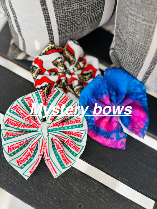 20 mystery bows on clips or nylon