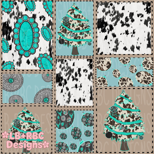 Western Christmas seamless file