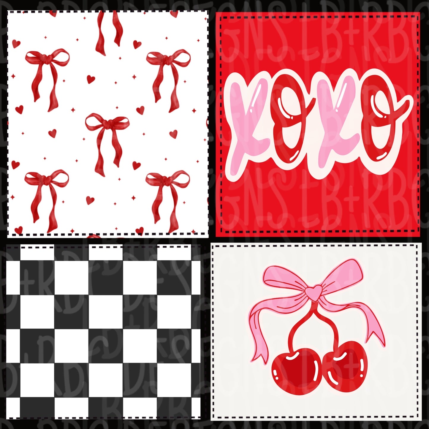 Xoxo patchwork seamless file'