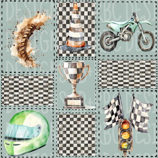 Dirt bike green seamless file