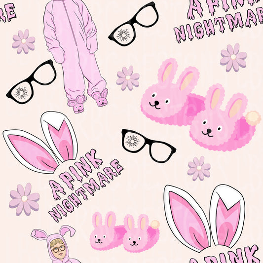 Pink nightmare Christmas seamless