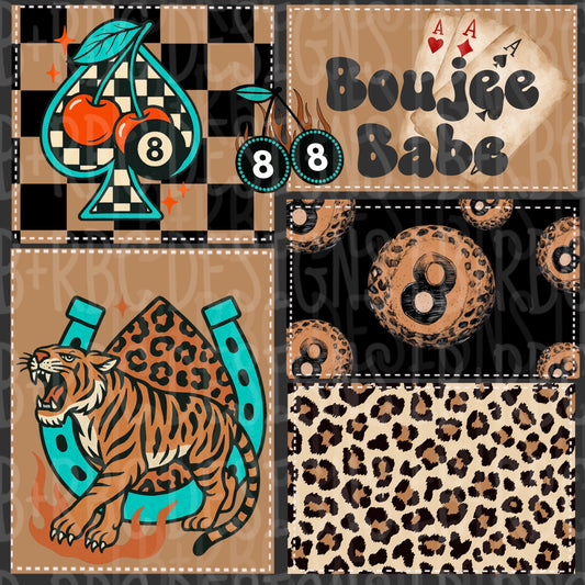 Boujee babe patchwork seamless file'