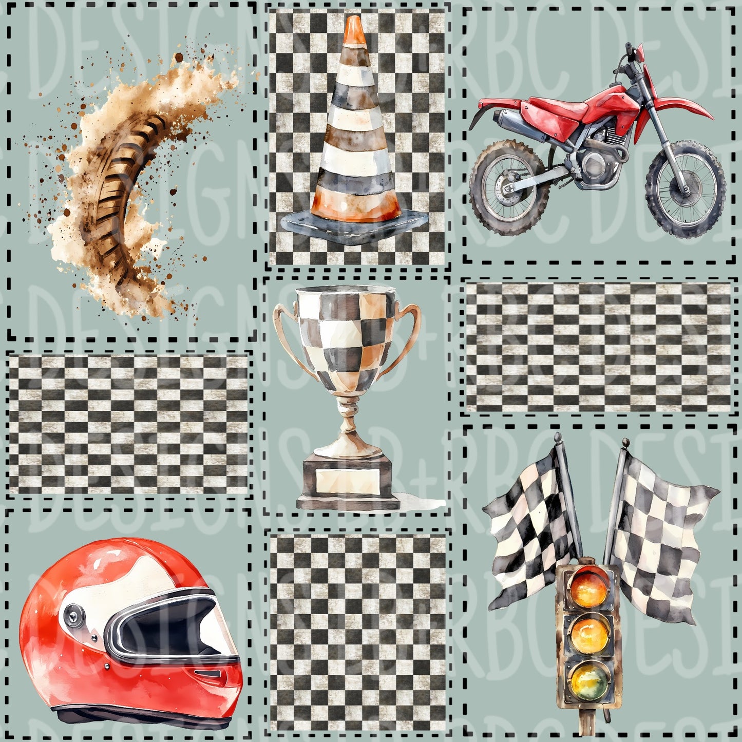 Dirt bike red seamless file