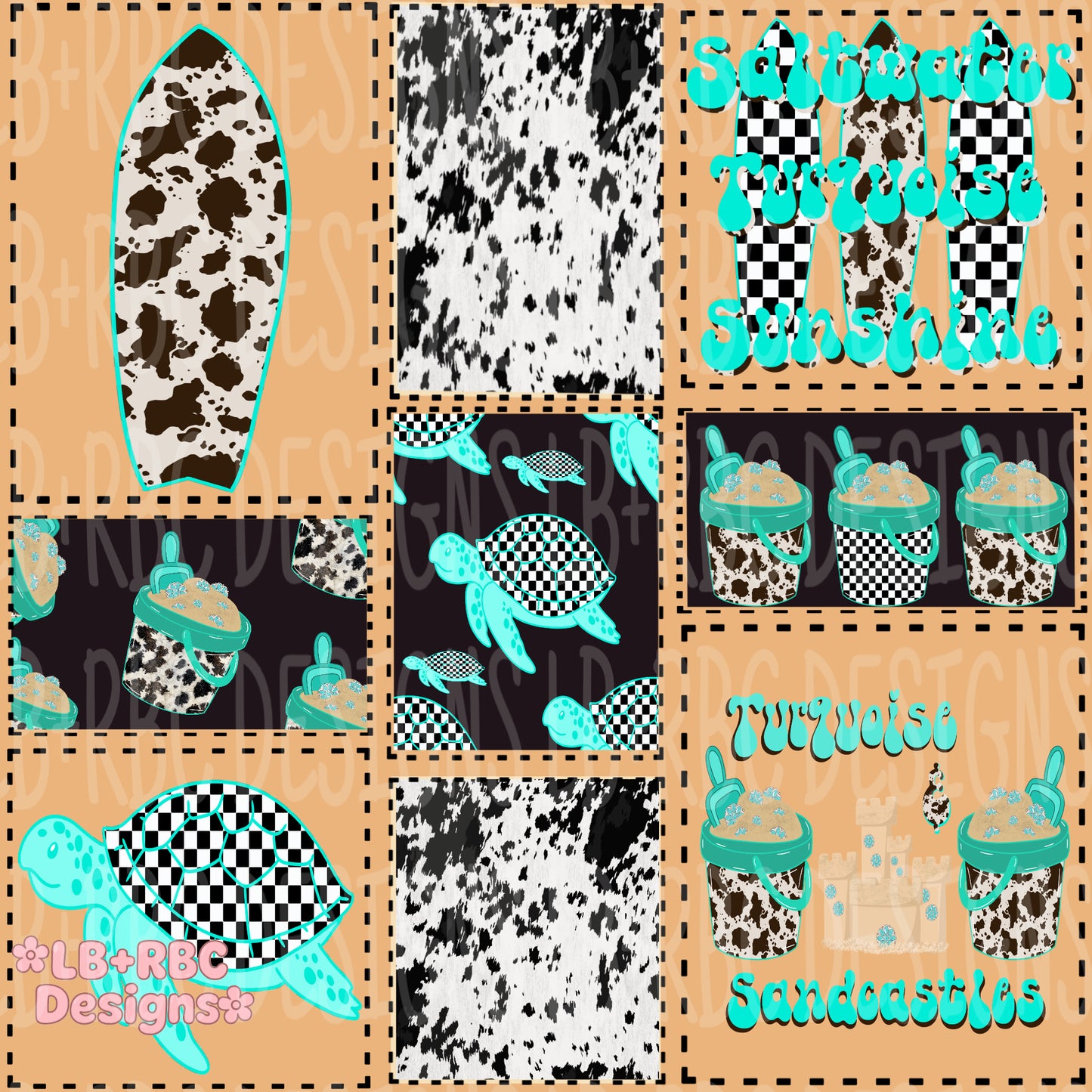 Western summer seamless file