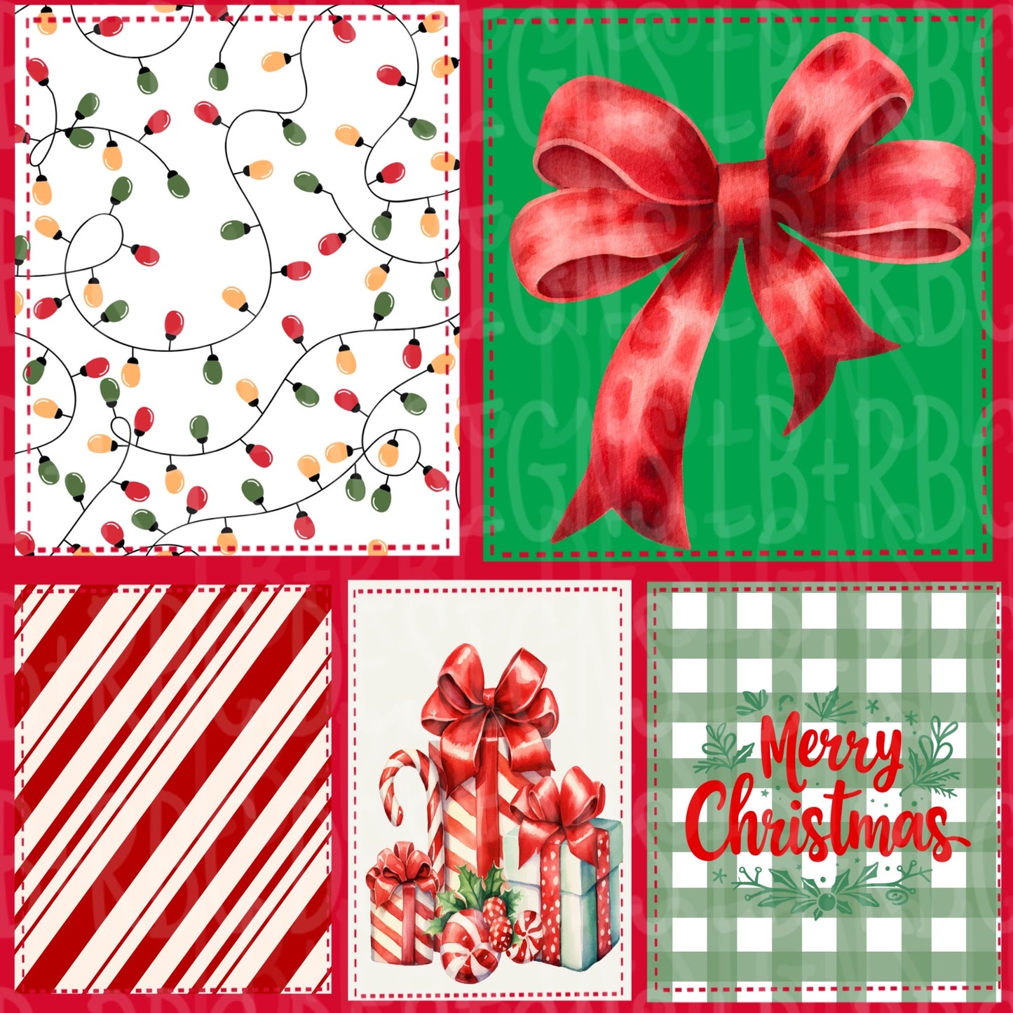 Merry Christmas patchwork seamless file'