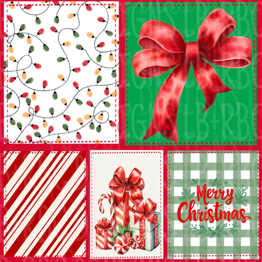Merry Christmas patchwork seamless file'