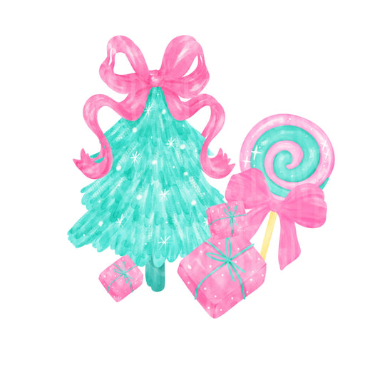 Pink Christmas png file