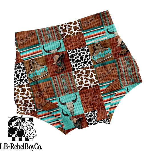 Yeeehaw Cow print patchwork .