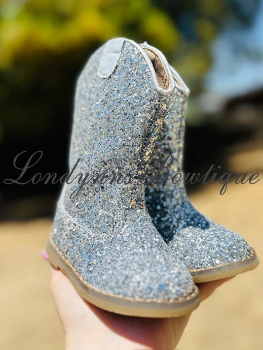 Silver glitter boots NO CODES