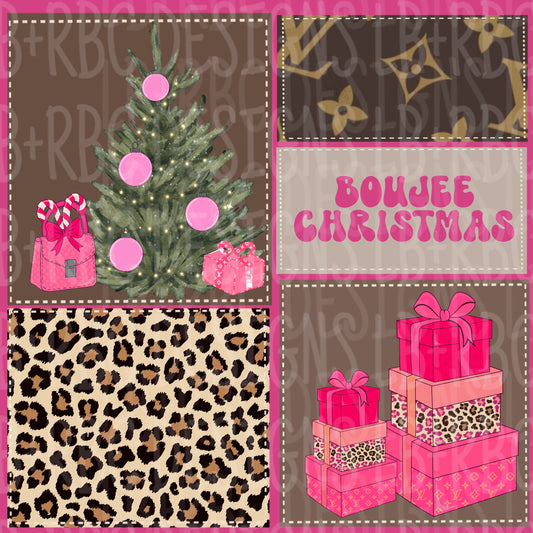 Pink Patchwork Christmas seamless file'