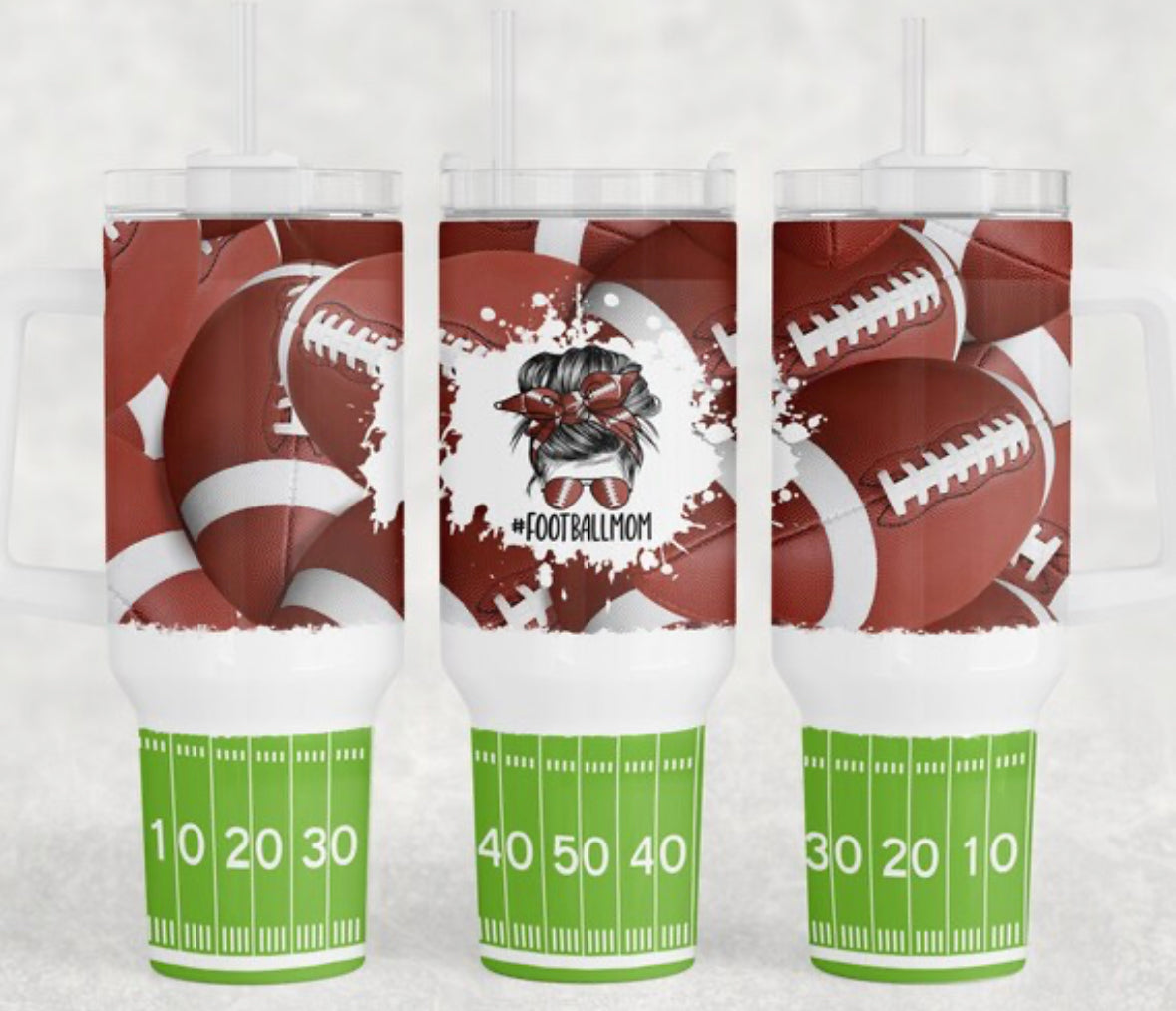 Football mom 40oz tumbler