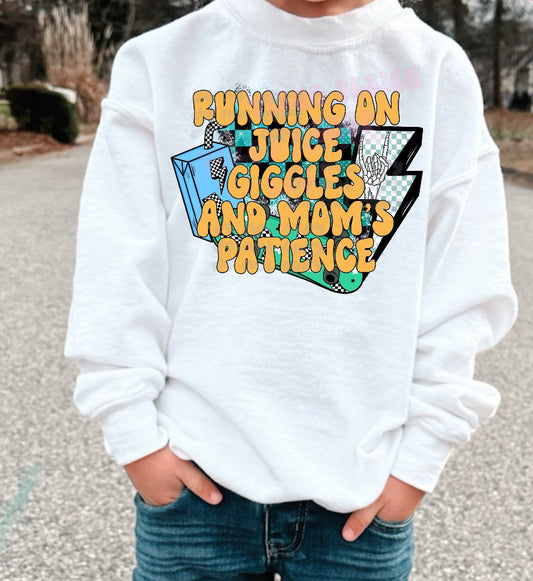 Running on juice kids shirt