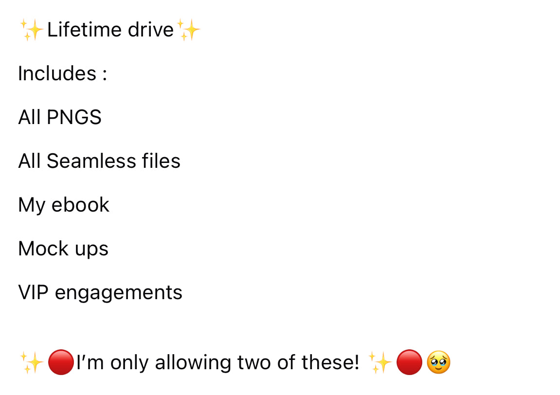 Lifetime seamless and png drive SMALL SHOPS