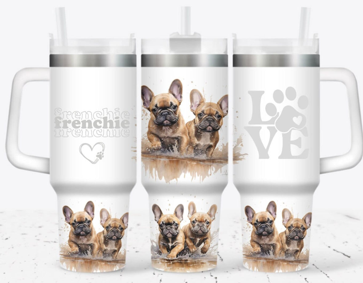 Frenchie 40oz tumbler