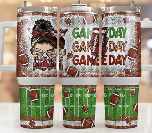 Football mom game day 40oz tumbler