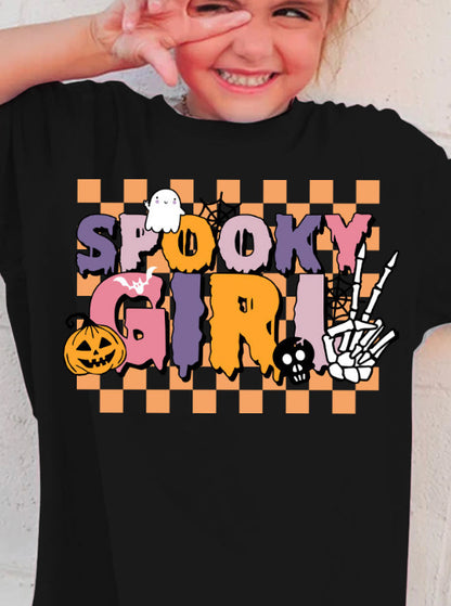 Spooky girl kids shirt