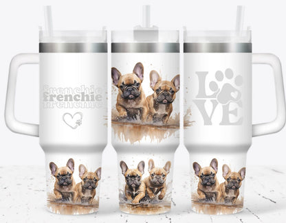 Frenchie 40oz tumbler