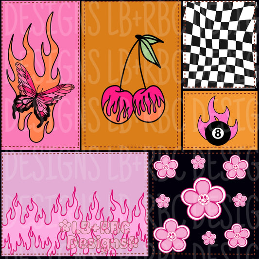 Cherry patchwork seamless file