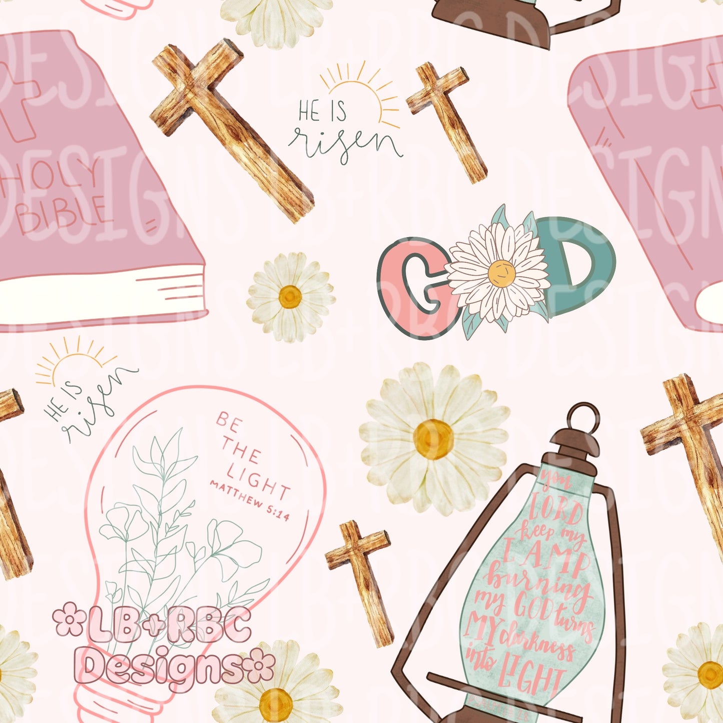 Pink religious seamless file
