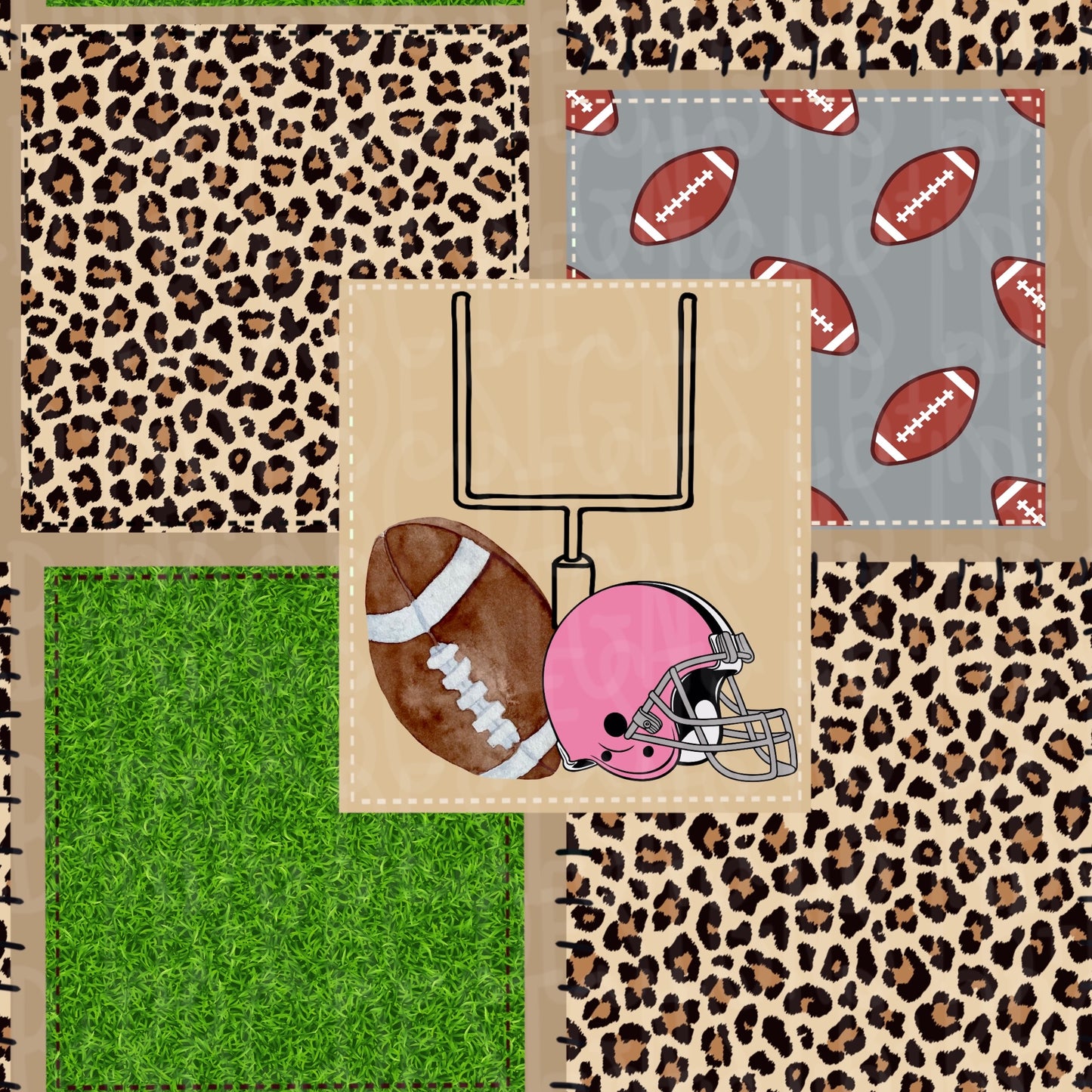 Pink Football seamless file