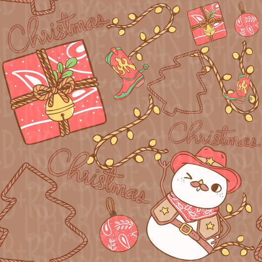 Western Christmas  seamless file