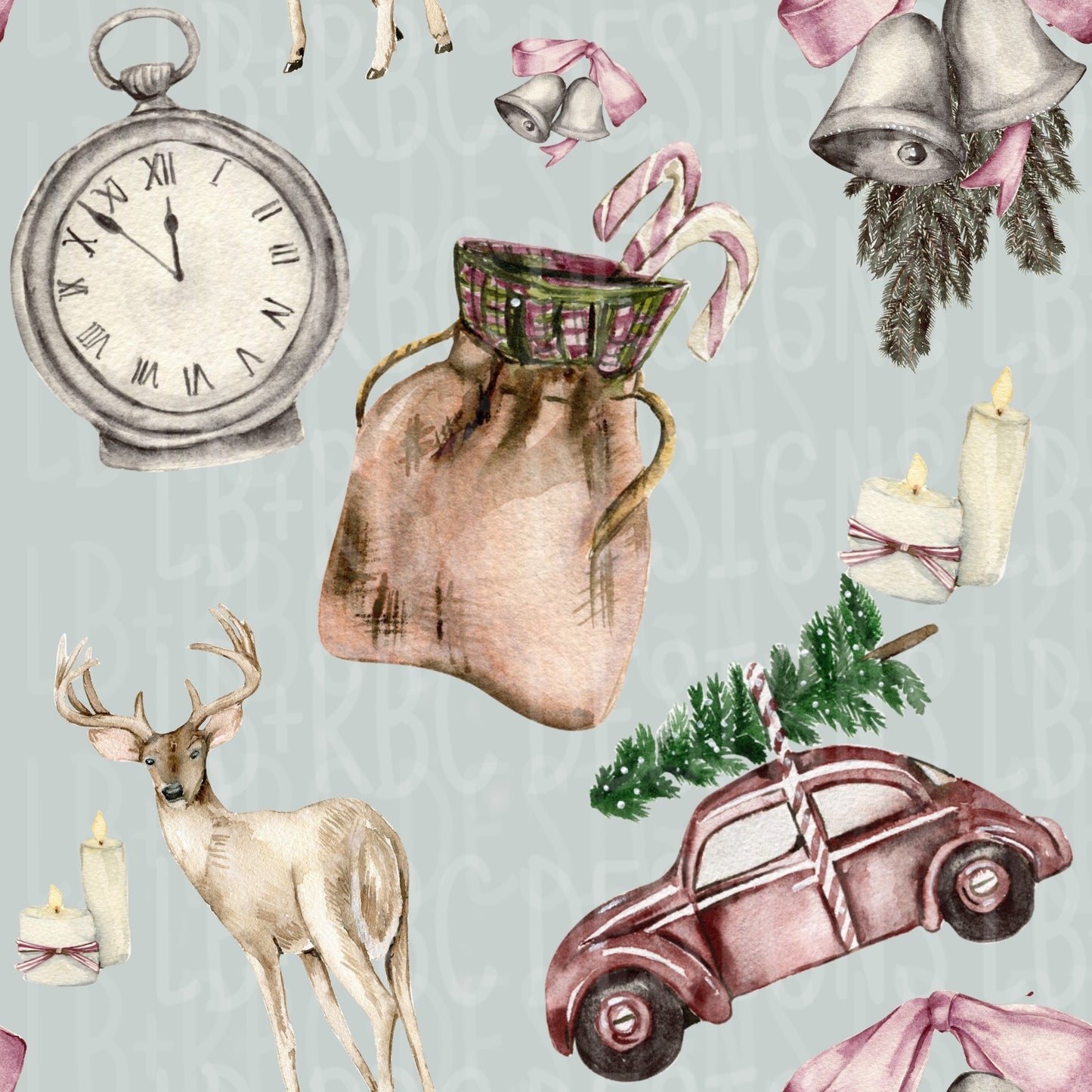 Rustic Christmas seamless