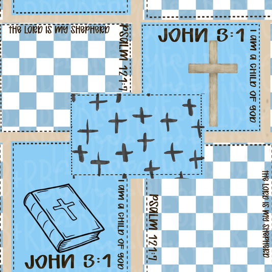 Blue religious seamless file