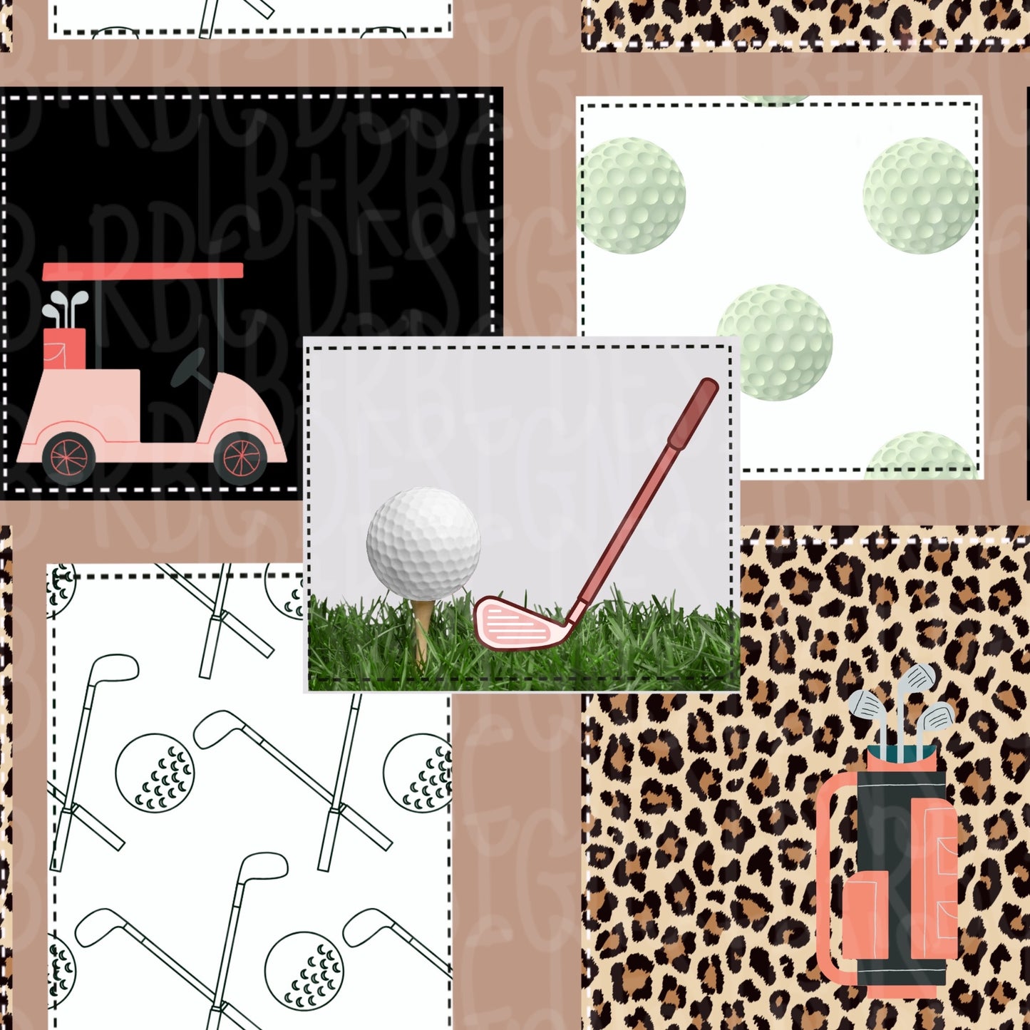 Patchwork golf seamless file