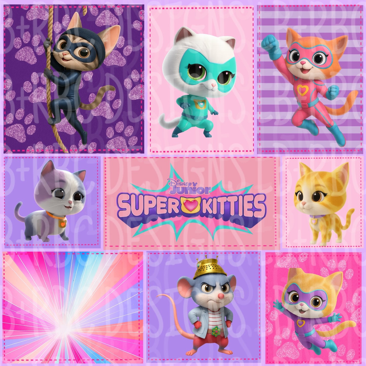 Kitties patchwork seamless file