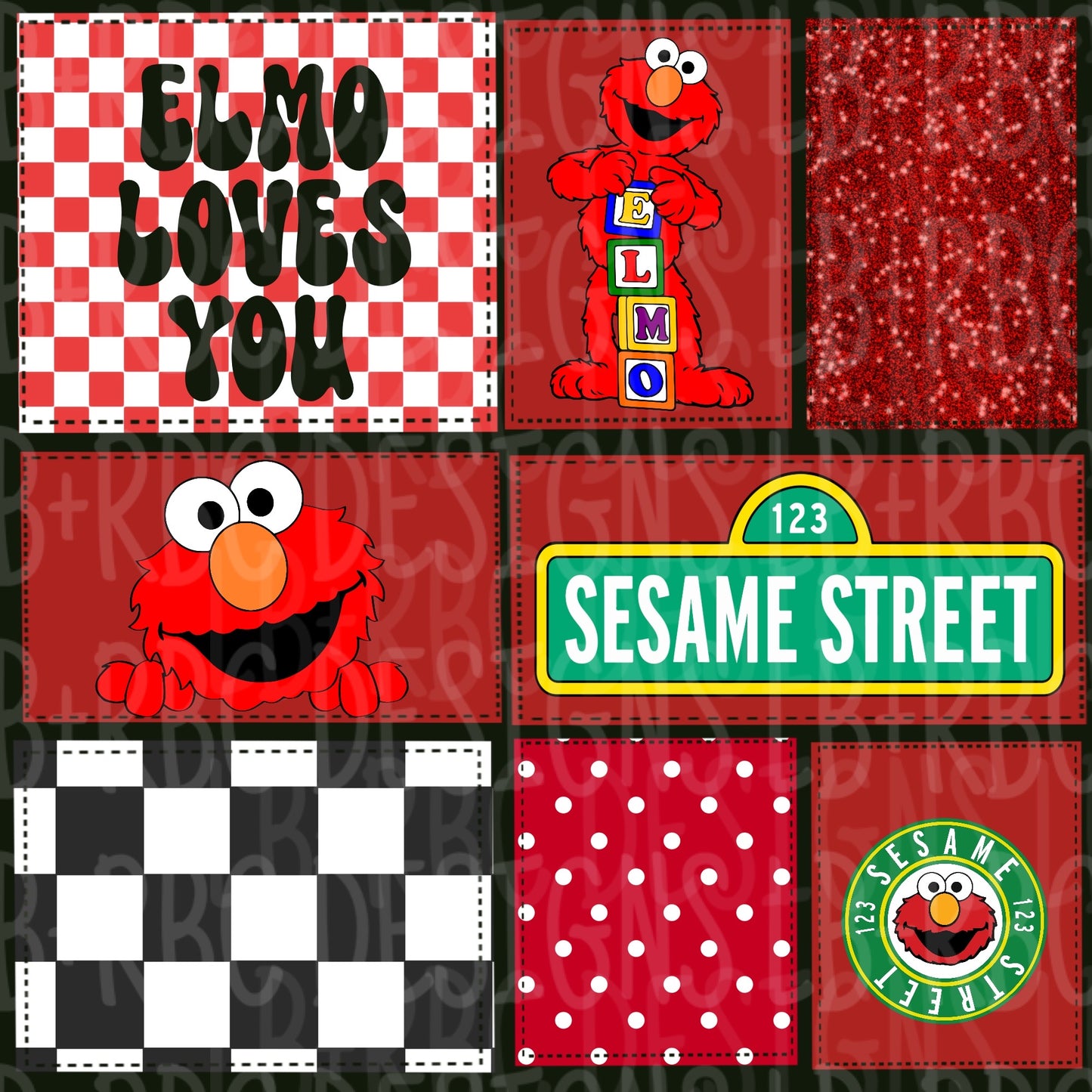 Glitter Loves you patchwork seamless file