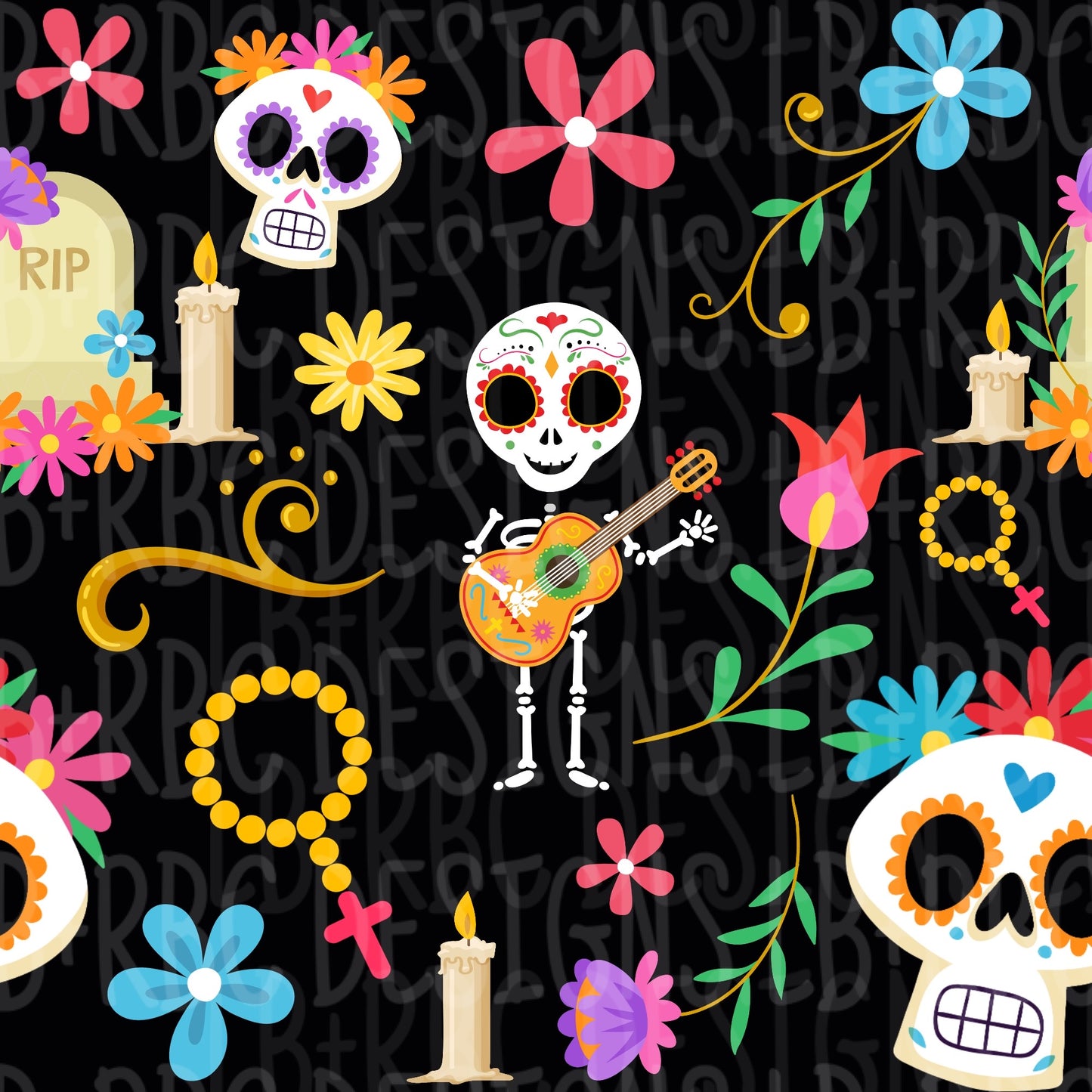 Day of the dead seamless file