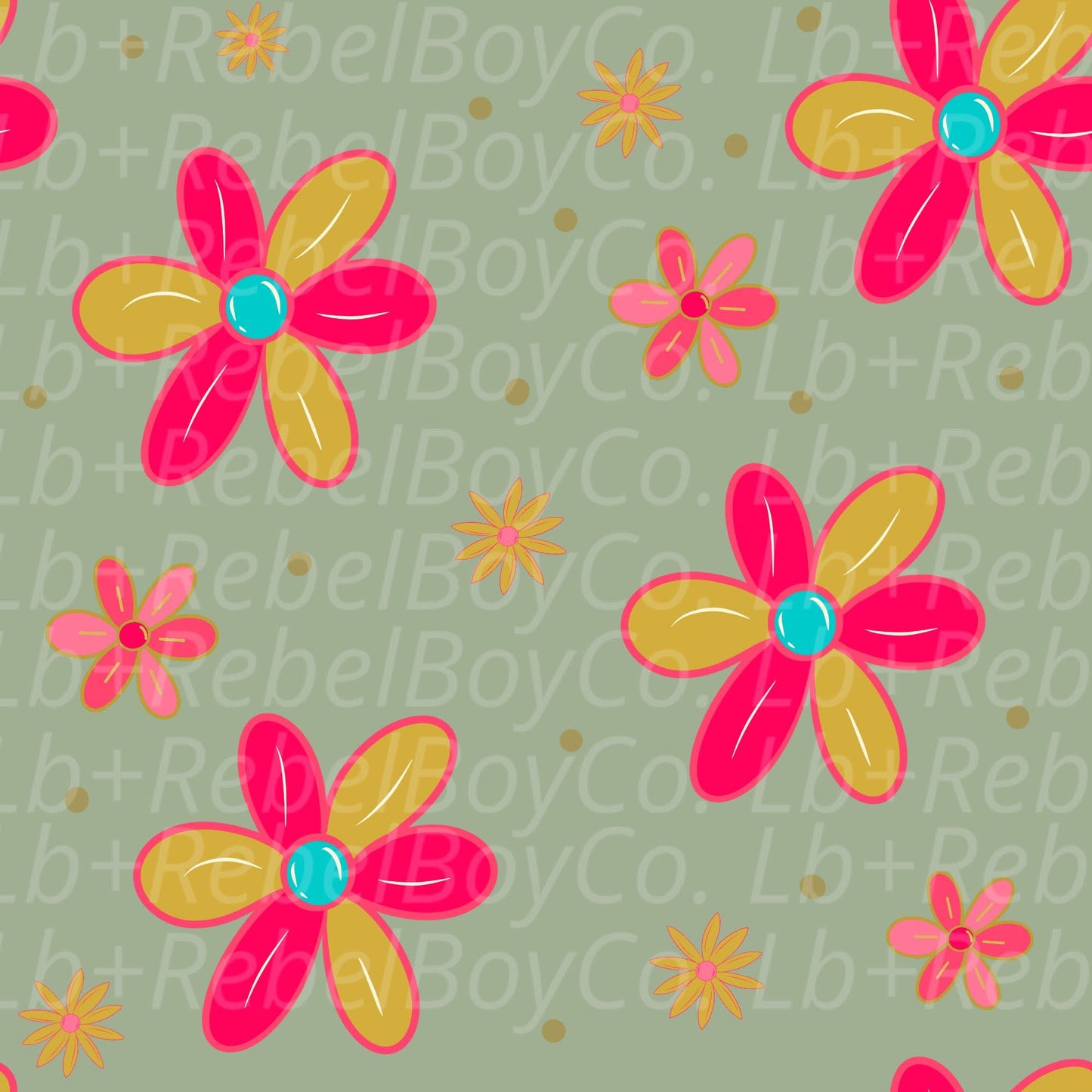 Flower green seamless file