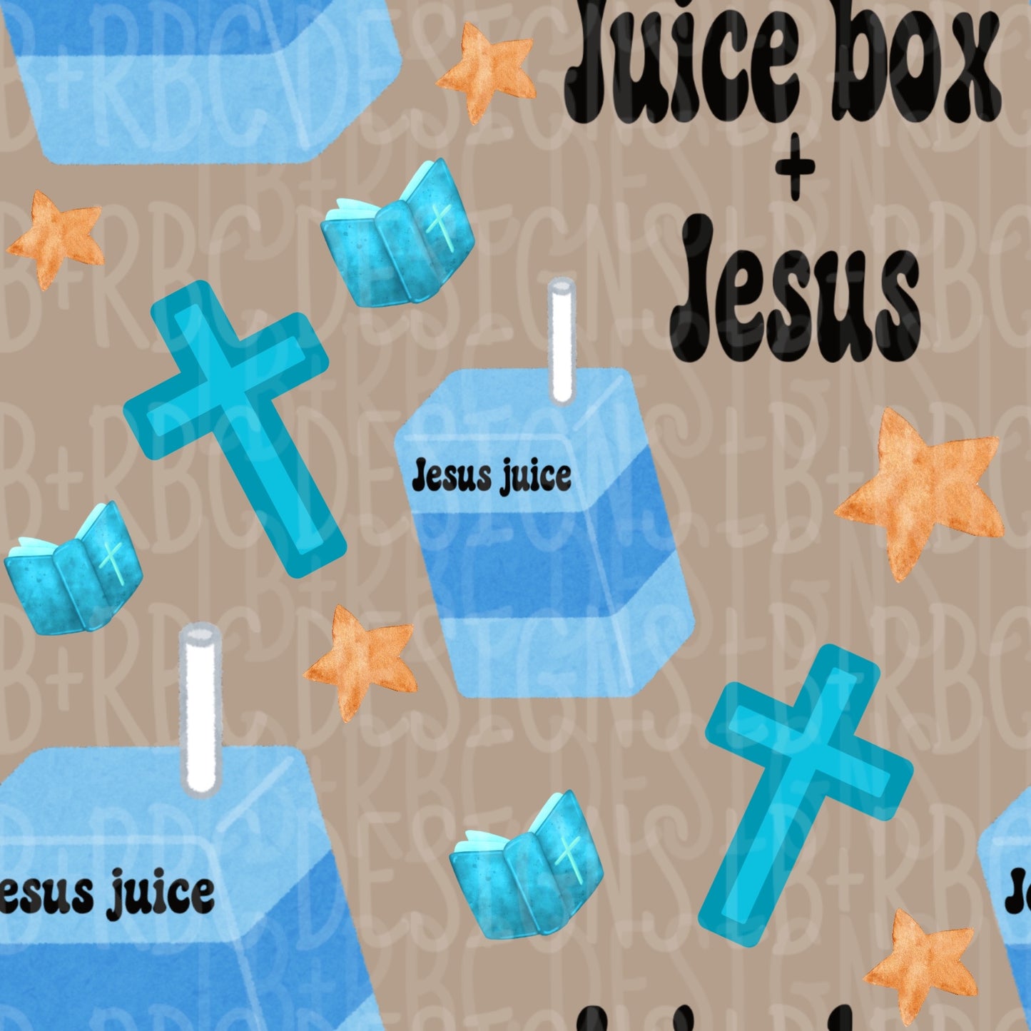 Juice Jesus blue seamless file'
