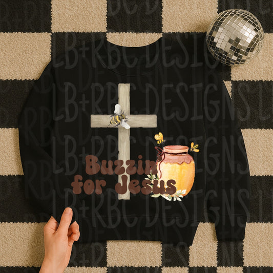 Buzzin for jesus png file'