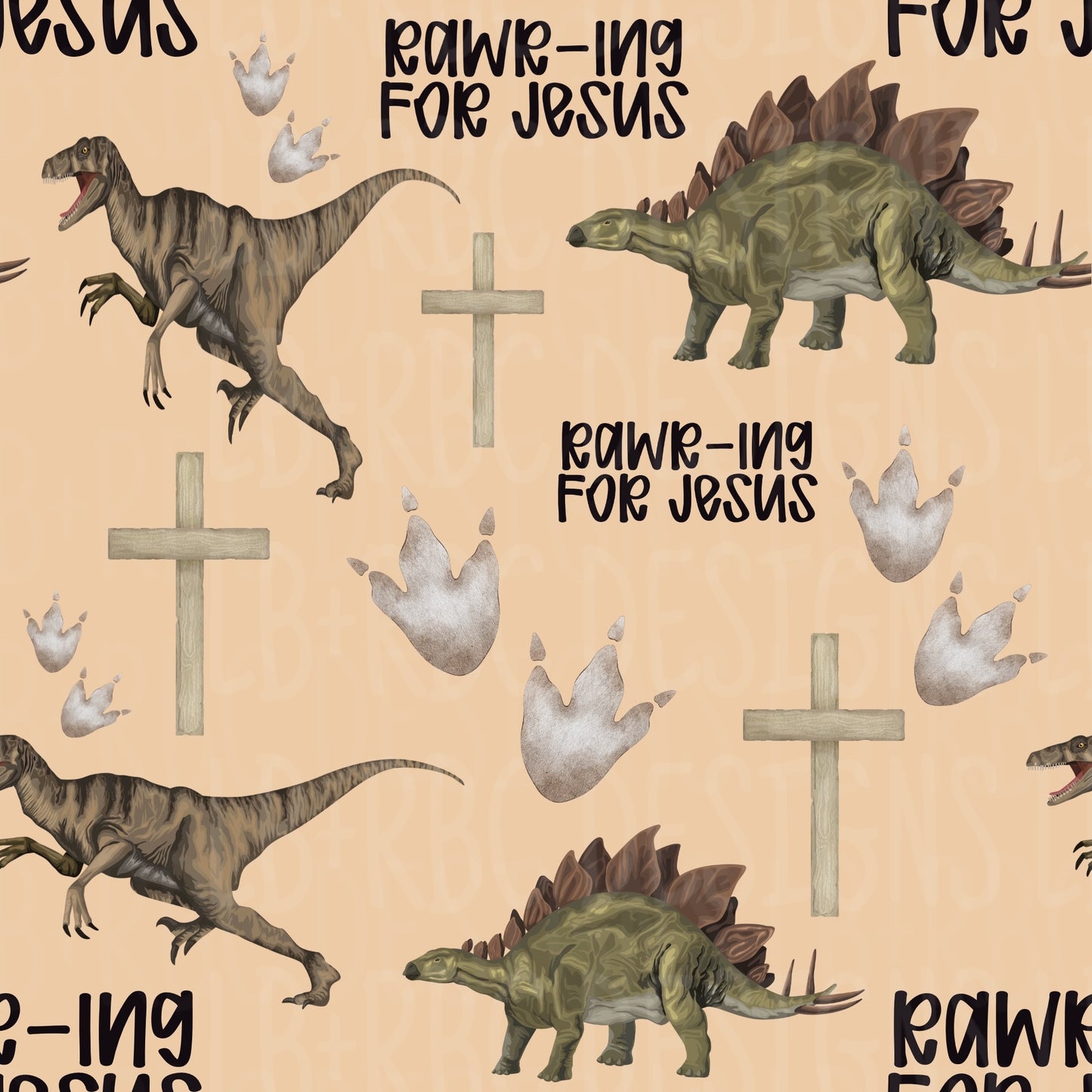 Rawring for jesus seamless file'