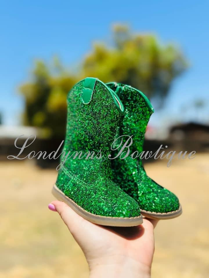 Green glitter boots  NO CODES