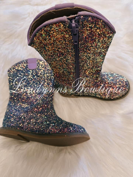 Lavendar glitter boots  NO CODES