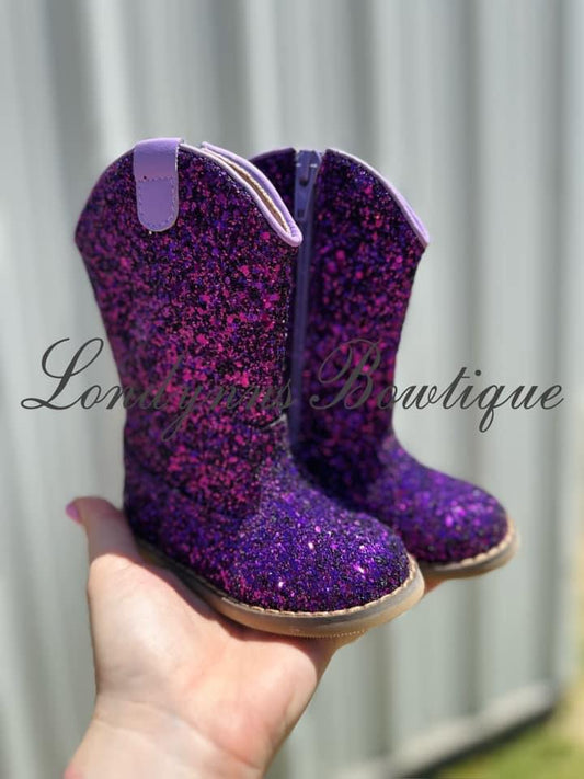 Purple glitter boots  NO CODES