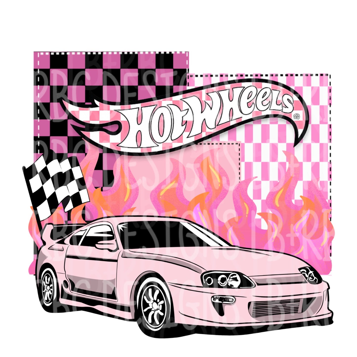 Pink car png file
