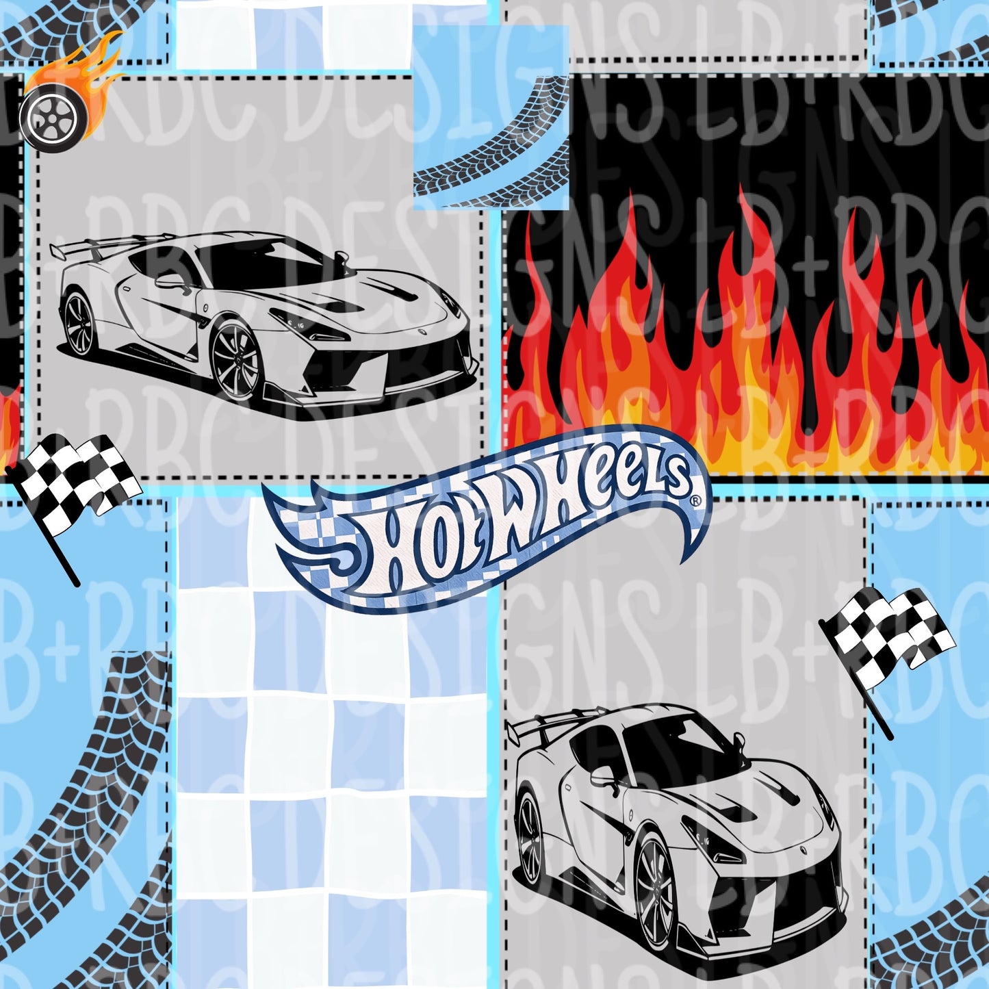 Blue Cars Seamless file