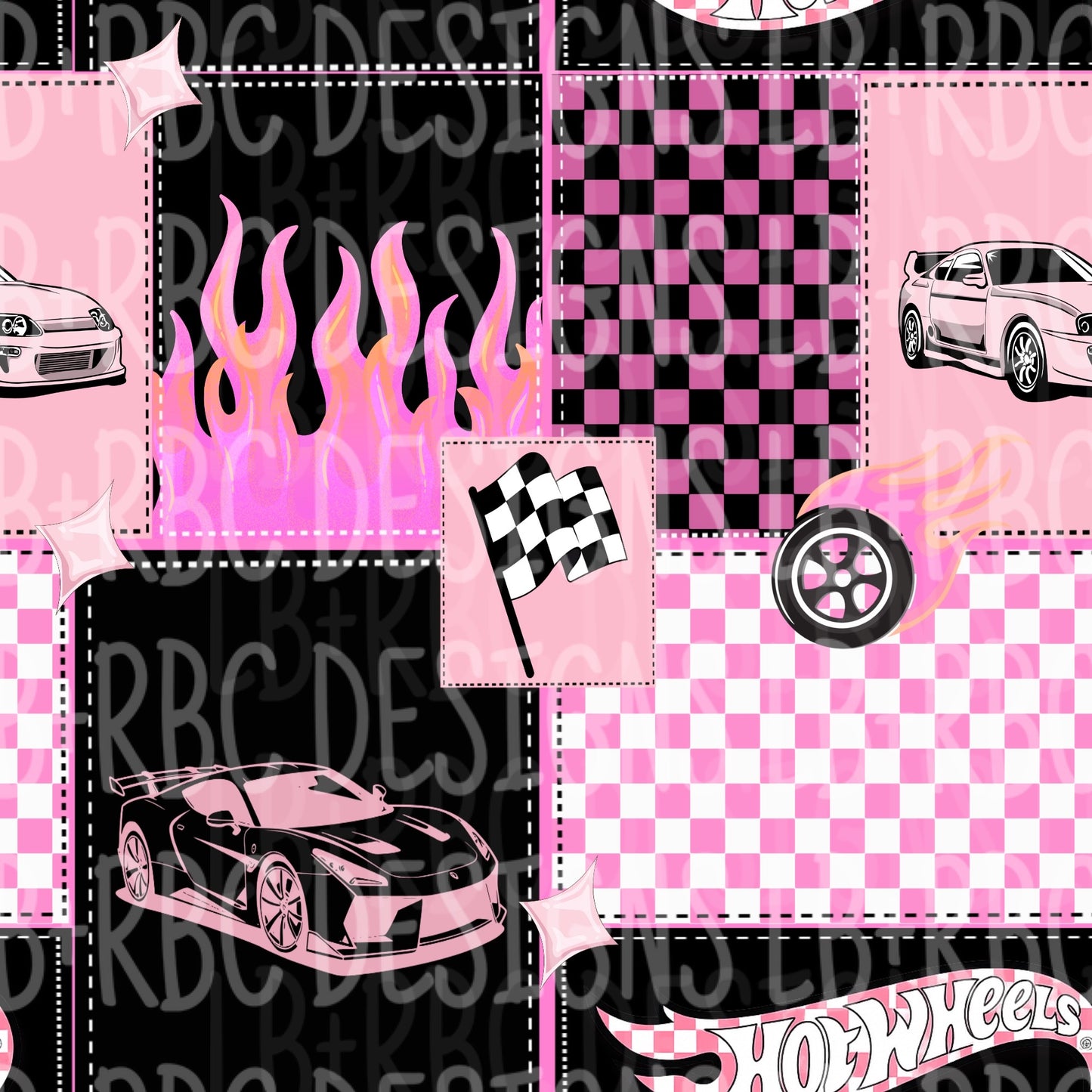 Pink Cars Seamless file
