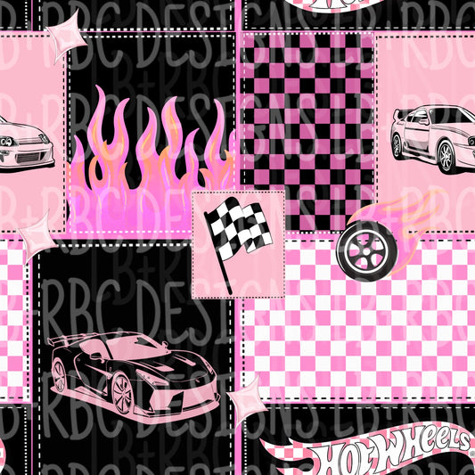 Pink Cars Seamless file