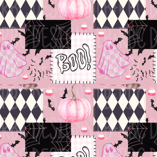 Pink Halloween seamless file