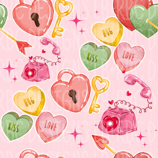 Hearts Valentines seamless file