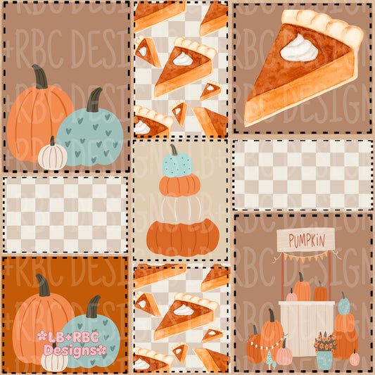 Fall patchwork seamless file