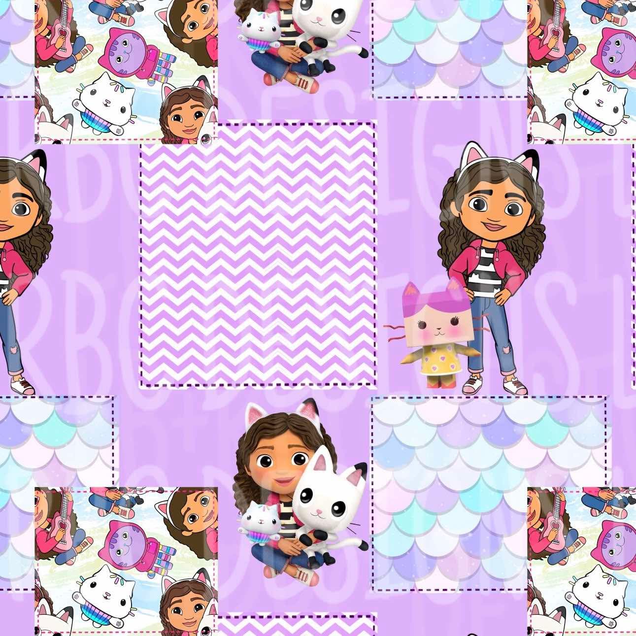 Patchwork dollhouse seamless file