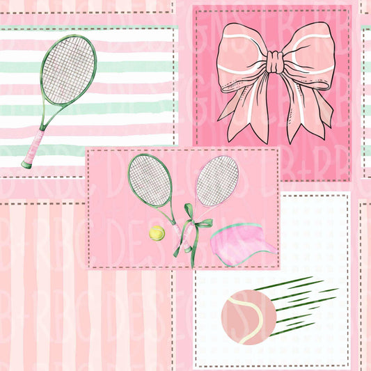 Tennis patchwork seamless file